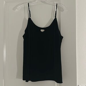 Black Velvet Tank Blouse